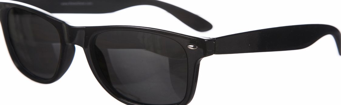 Black Polarised Mirror Lens Wayfarer Sunglasses