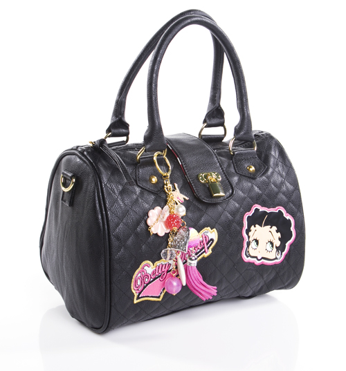Quilted Betty Boop Handbag with Charms