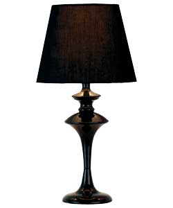 Black Toly Cotton Stacked 43cm Table Lamp