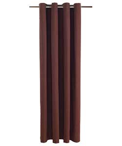 BLACKOUT Lined Chocolate Eyelet Curtains - 46 x