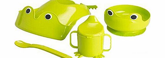 Blancho 4-Piece High Quality Unbreak Lovely Frog Healthy Baby Dinnerware Set