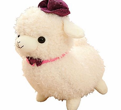 Blancho Plush Doll for Kids Plush Toy Stuffed Alpaca Plush Lamb with a Cute Hat 17.7``(H)
