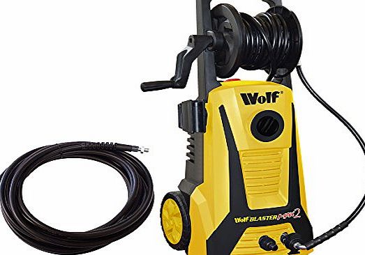 Blaster Max 2 Wolf Blaster Max 2 Pro Power Pressure Washer 2200 Watt 165BAR Pump With New Click and Connect System Plus Accessories Including Patio Cleaner, Car Brush, 5m High Pressure Hose, 1 x 1L Safari Vehicle C