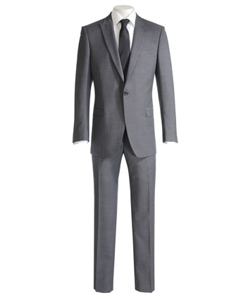 Mens Suit by Blazer in Grey Tonic Herringbone