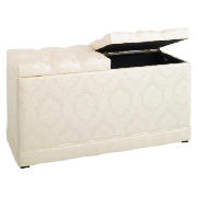 Blenheim Twin Lid Ottoman, Oyster Damask