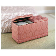 Blenheim Twin Lid Ottoman, Rose Damask