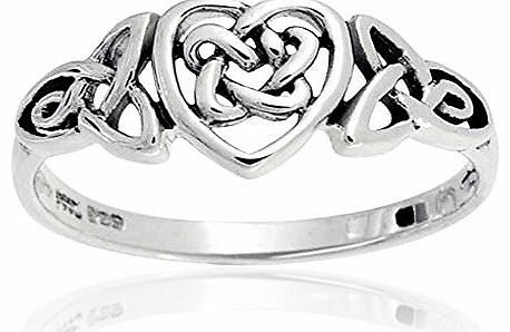 Sterling Silver Celtic Knotwork Heart Ring