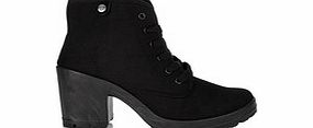 Blink Black lace-up heeled ankle boots
