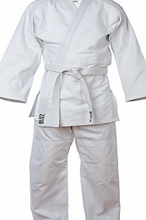 Blitz Poly Cotton Lightweight Judo Suit - White, 2 - 150 cm/10 oz