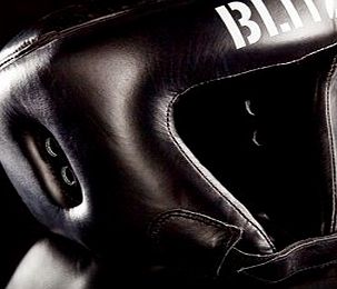 Blitz Pro Boxing Semi Face Head Guard - Black, Medium