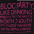 Bloc Party Fuchia Text (Zip) Hoodie