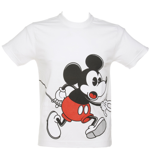 Mens White Chased By Ewok Mickey Mouse