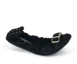 Garage Shoes - Promanade - Womens Flat Shoe - Black Snake Size 5 UK