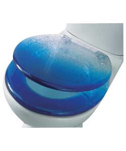 Blue Bubble Toilet Seat