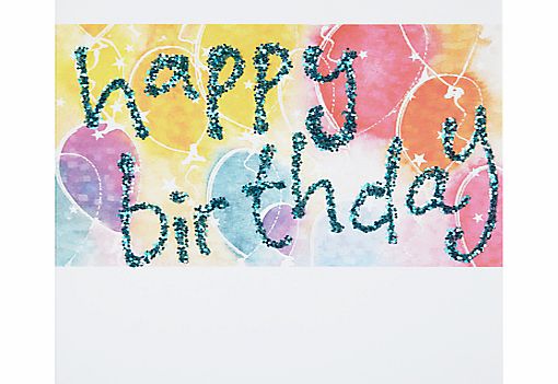 Blue Eyed Sun Birthday Balloons Birthday Card