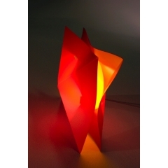 Hollow Red and Yellow Table Light