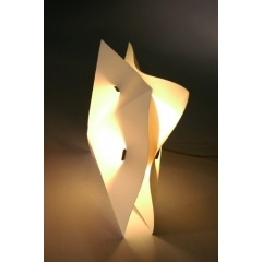 Hollow White and Grey Table Light
