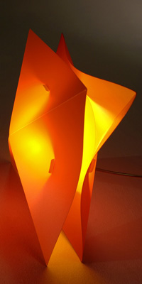Blue Marmalade Lighting Hollow Orange And Yellow Contemporary Table Lamp Made From Recyclable Materials