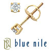 Blue Nile 18k Gold Four-Claw Diamond Stud Earrings (1/3