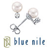 Blue Nile 18k White Gold Akoya Cultured Pearl and Diamond