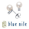 Blue Nile Freshwater Cultured Pearl and Diamond Earrings
