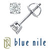 Blue Nile Platinum Four-Claw Diamond Stud Earrings (1/2