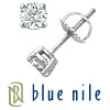 Blue Nile Platinum Four-Claw Diamond Stud Earrings (3/4