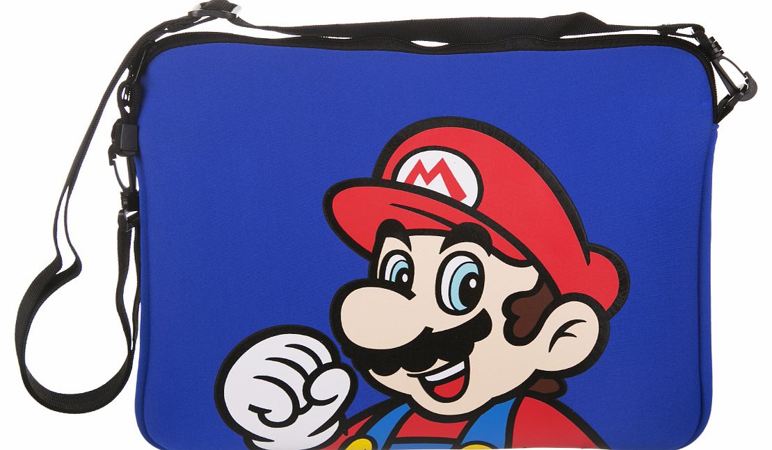 Blue Nintendo Mario Laptop Bag