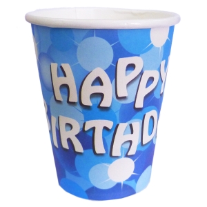 Sparkle Happy Birthday Cups - Pack of 8