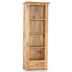 - Breton Pine Narrow Bookcase with 1