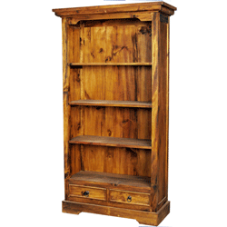 - Vintage Pine Bookcase with 2 Drawers