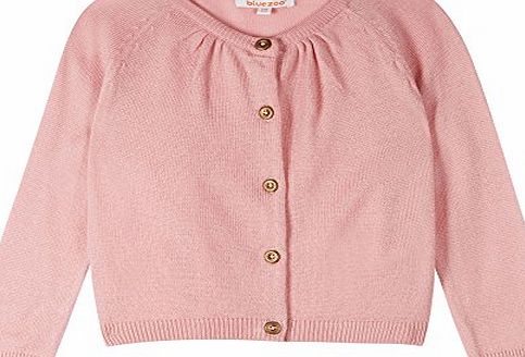 Blue Zoo Bluezoo Kids Girls Light Pink Knitted Cardigan Age 3-4