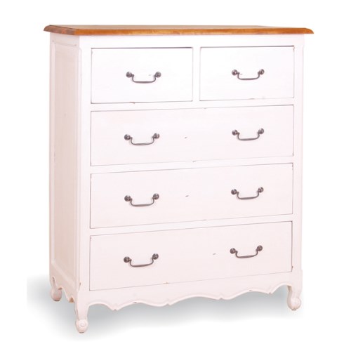 Bluebone French Painted 2 3 Drawer Chest - china red