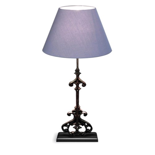 Bluebone Oceans Apart French Black Iron Table Lamp With