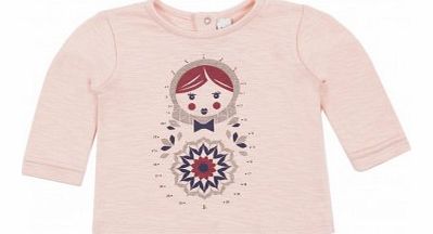 Draw me Matryoshka T-shirt Pink `6 months,12