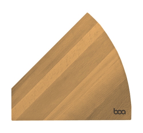 Boa Angle Clam Knife Block Maple