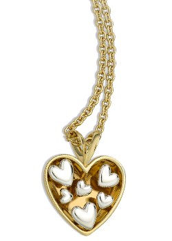 Gold Plated Fate Heart Pendant by Bobby White