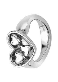Silver Fate Heart Size L Ring by Bobby White