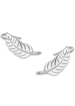 Silver Messenger Feather Earrings by Bobby White
