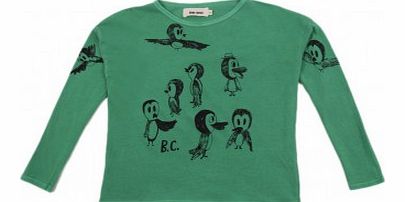 Birds t-shirt Green `6 months,12 months,4
