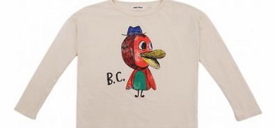 Multicolour birds baby t-shirt Ecru `6 months,6