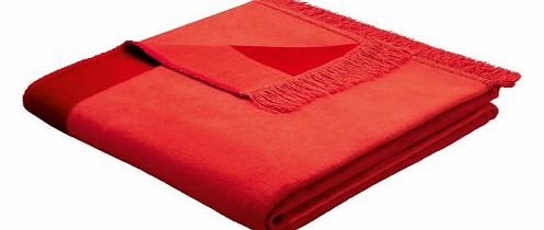Biederlack 150 x 200 cm Orion Cotton Plus Blanket Throw, Fire Red