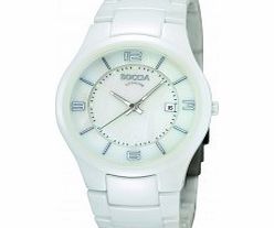 Boccia Ladies White Ceramic Bracelet Watch