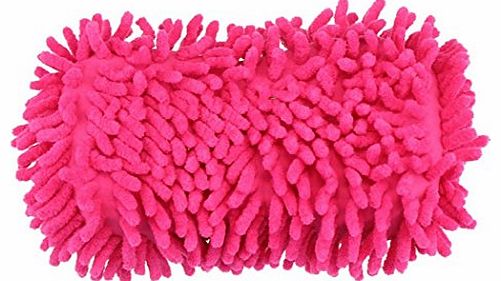 1PC Hot Pink Microfiber Chenille Car Wash Clean Sponge Coral Cleaning Brush Pad