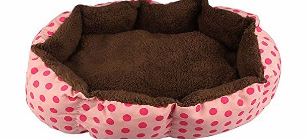 New Style Soft Fleece Pet Dog Puppy Cat Warm Bed House Plush Cozy Nest Mat Pad (Red)
