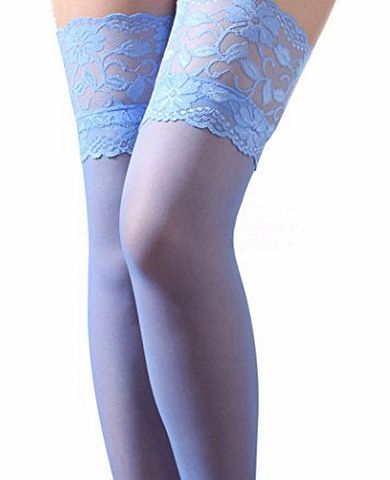 Bocideal(TM) New Women Lace Sexy Pantyhose Thigh High Stockings (Blue)