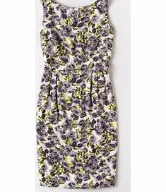 Boden Abigail Dress, Grey Vintage Floral,Green Reverse