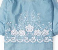 Boden Abigail Top, Soft Aqua/White 34798579