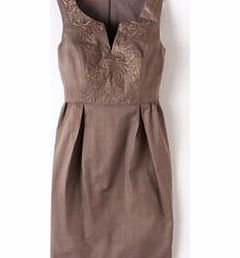 Boden Ada Dress, Driftwood,Mediterranean Blue,White