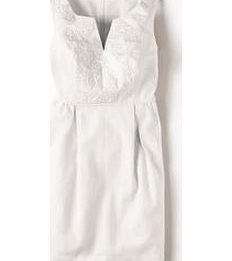 Boden Ada Dress, White,Driftwood,Mediterranean Blue